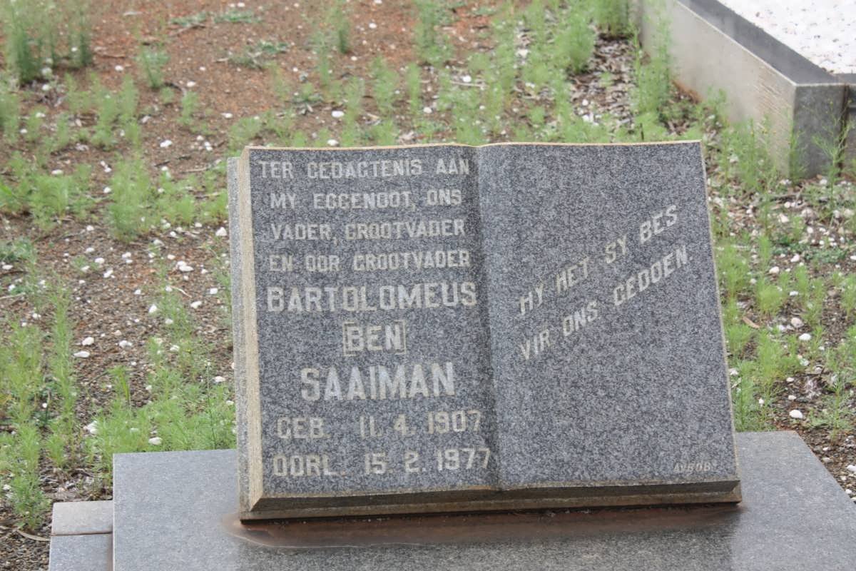 SAAIMAN Bartolomeus 1907-1977