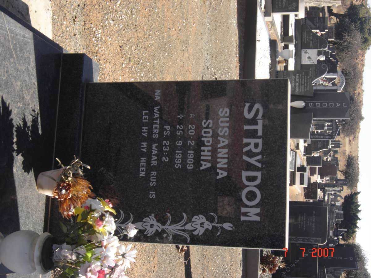 STRYDOM Susanna Sophia 1909-1995