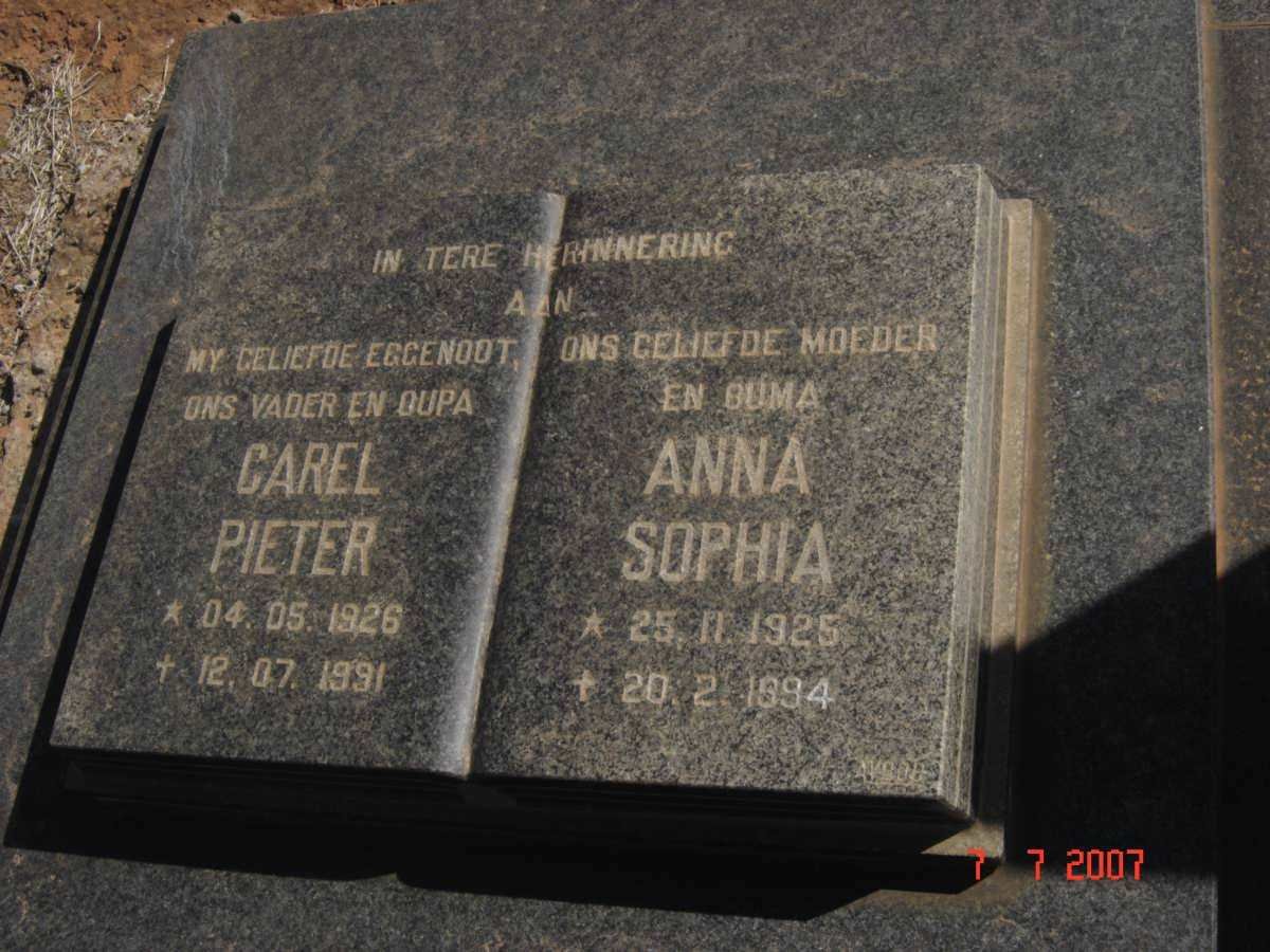 VISSER Carel Pieter 1926-1991 &amp; Anna Sophia 1925-1994
