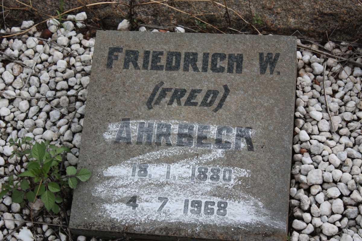 AHRBECK Friedrich W. 1880-1968