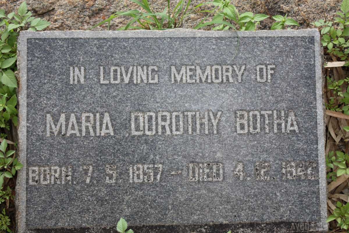 BOTHA Maria Dorothy 1857-1942