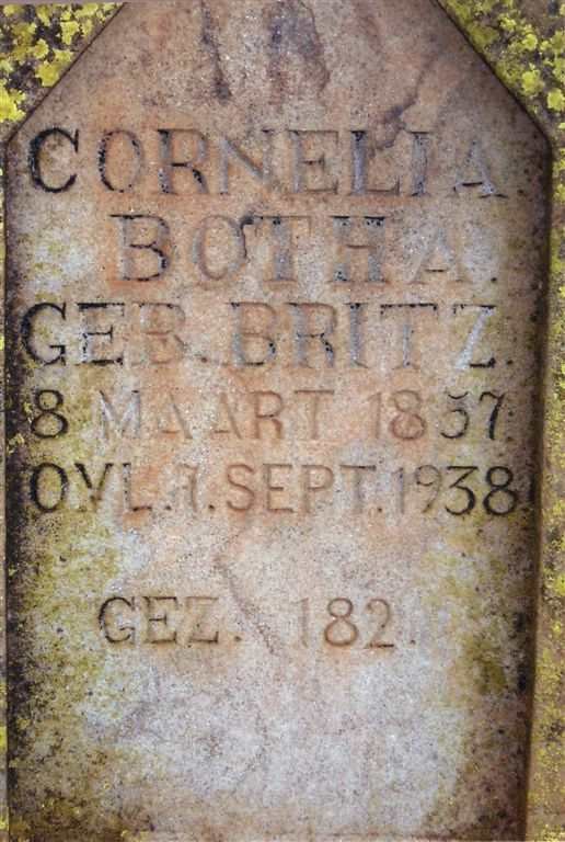 BOTHA Cornelia nee BRITZ 1857-1938