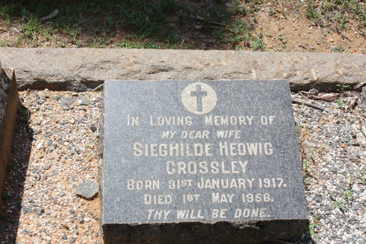 CROSSLEY Sieghilde Hedwig 1917-1958