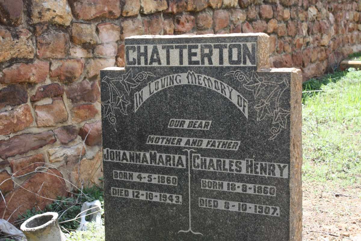 CHATTERTON Charles Henry 1860-1907 &amp; Johanna Maria 1860-1943