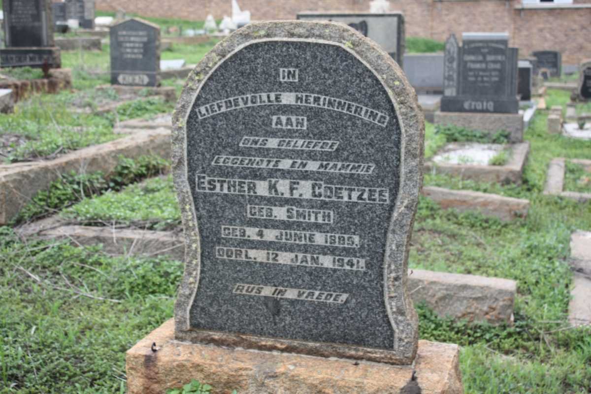 COETZEE Esther K.F. nee SMITH 1985-1941