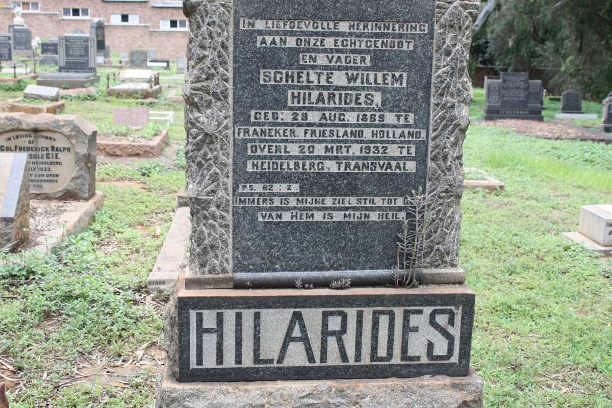 HILARIDES Schelte Willem 1868-1932