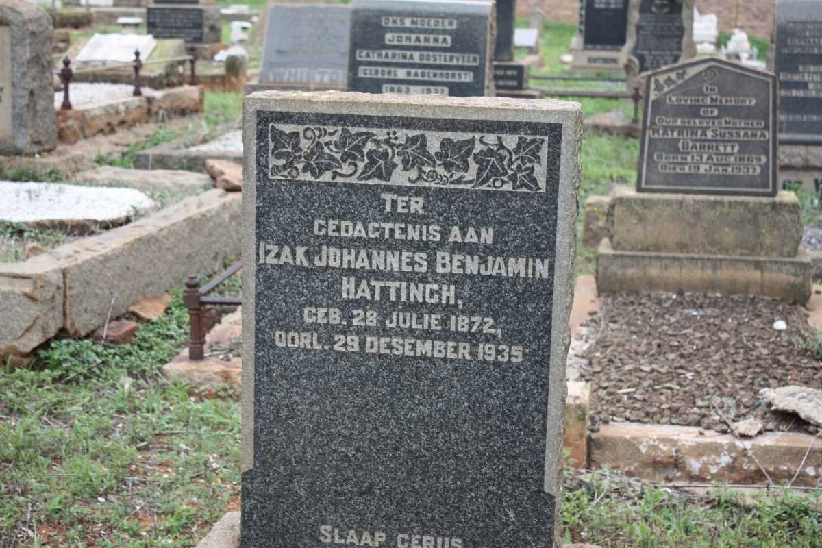 HATTINGH Izak Johannes Benjamin 1872-1935