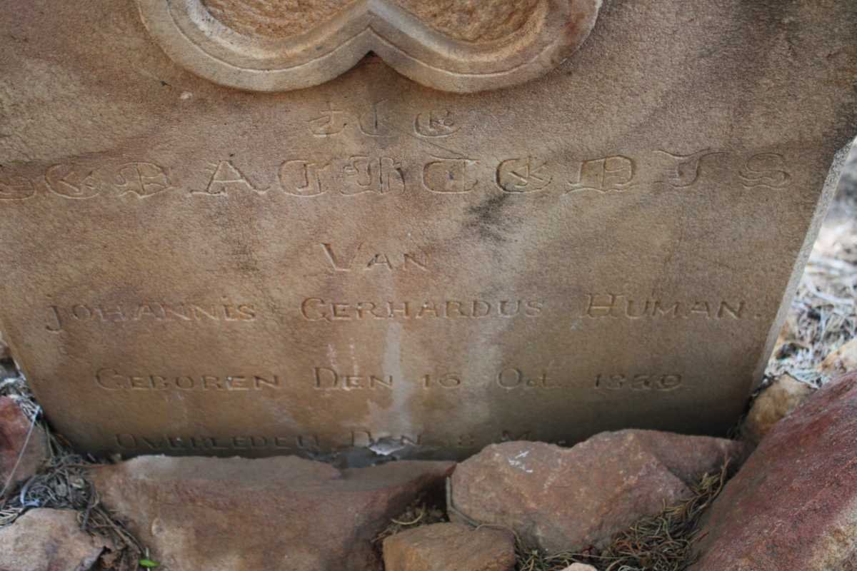 HUMAN Johannes Gerhardus 1869-