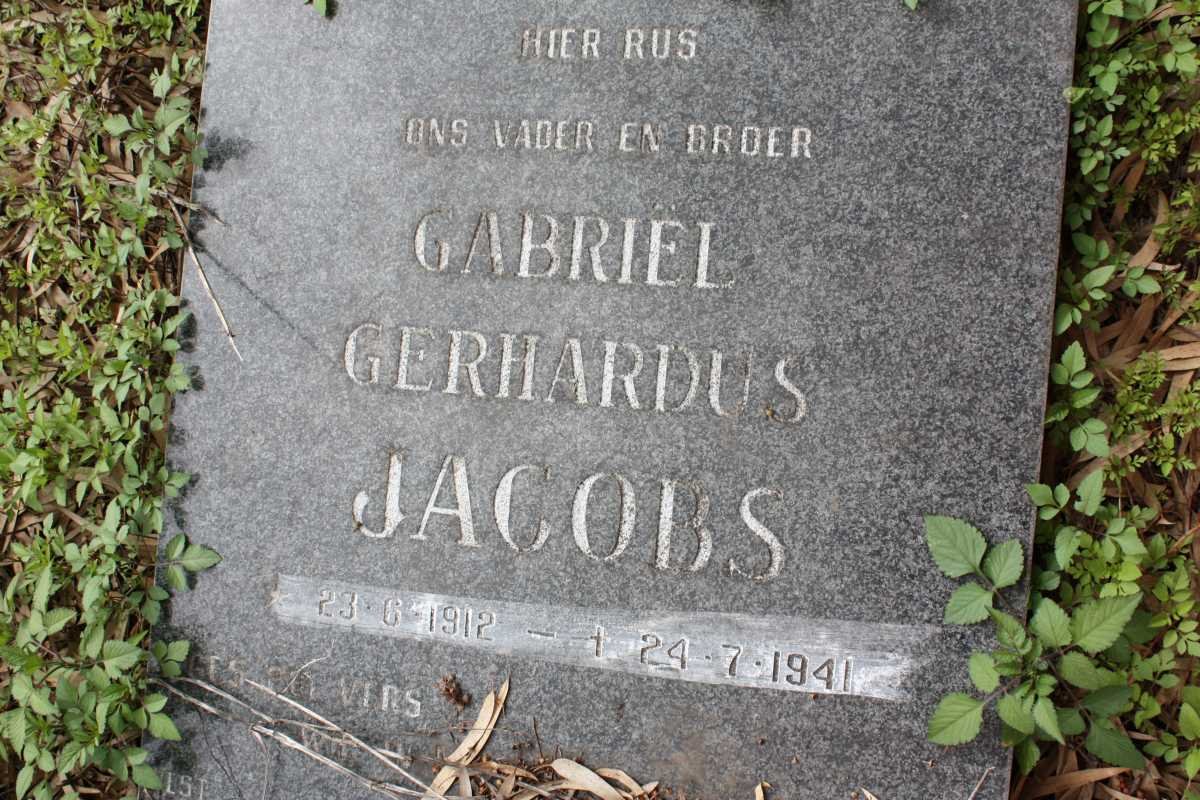 JACOBS Gabriel Gerhardus 1912-1941