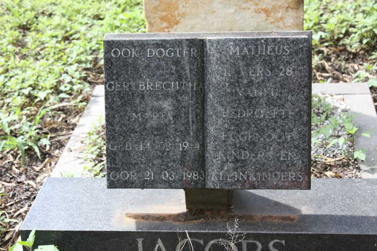 JACOBS Gertbrechtha Maria 1914-1983
