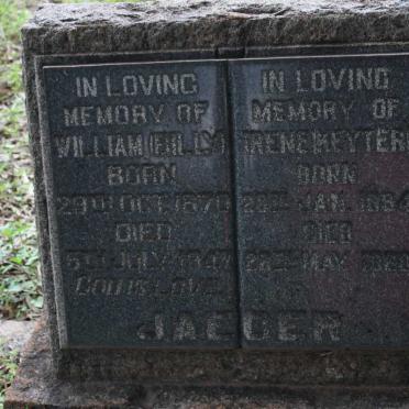 JAEGER William 1870-1947 &amp; Irene KEYTER 1884-1960