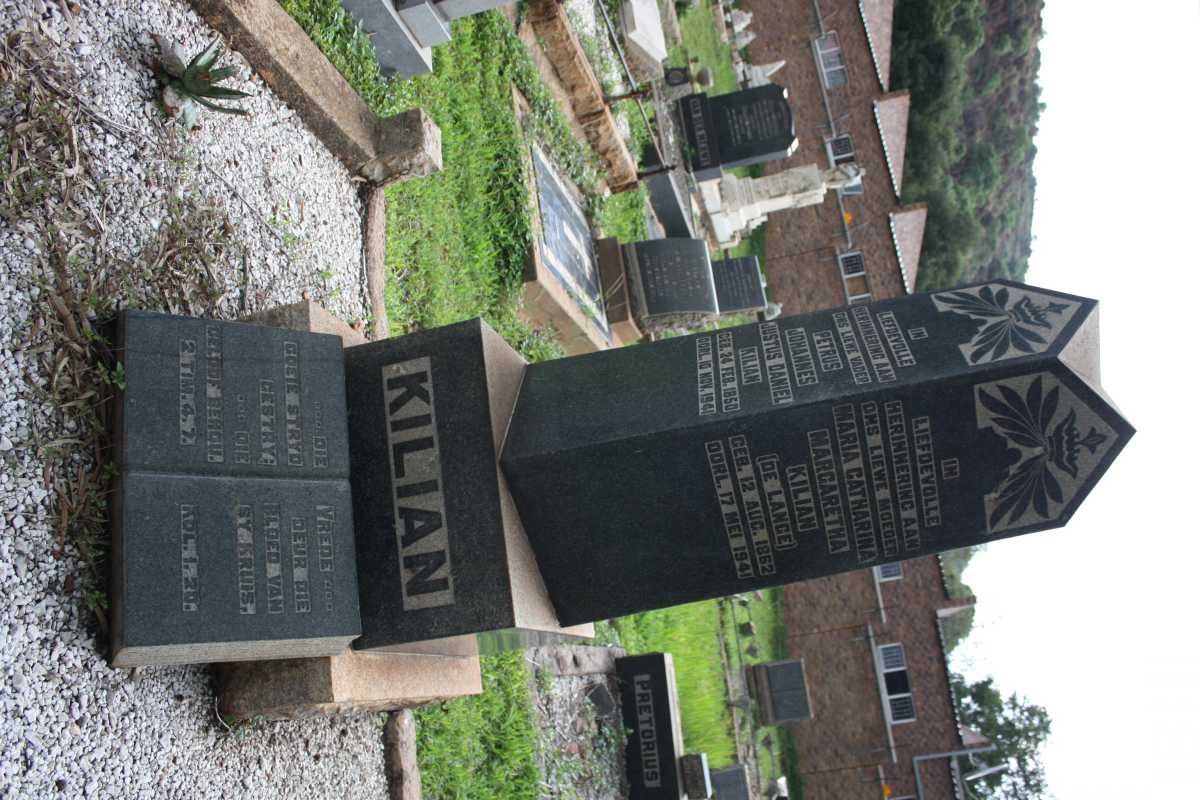 KILIAN Petrus Johannes Justus Daniel 1850-1941 &amp; Maria Catharina Margaretha DE LANGE 1862-1941