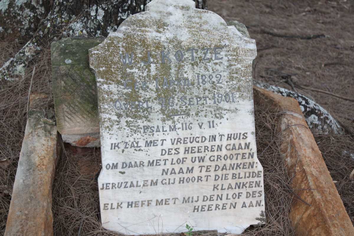 KOTZE W.J. 1882-1901