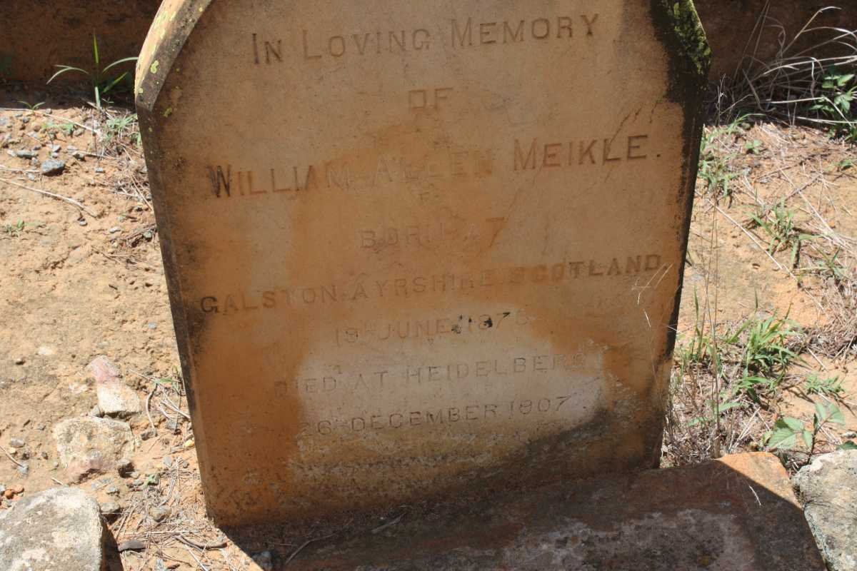 MEIKLE William Allen 1875-1907