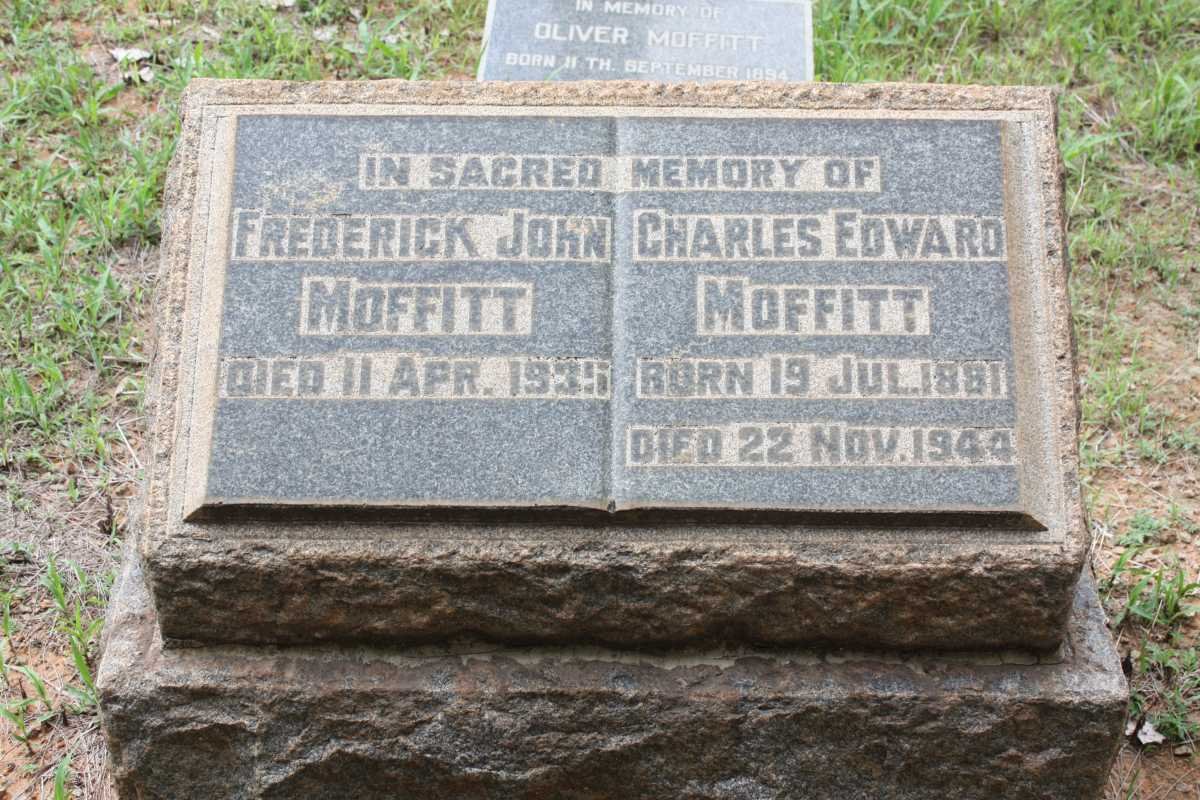 MOFFITT C.P. 1908-1993 :: MOFFITT Charles 1849-1912 &amp; Jane GRAHAME -1933