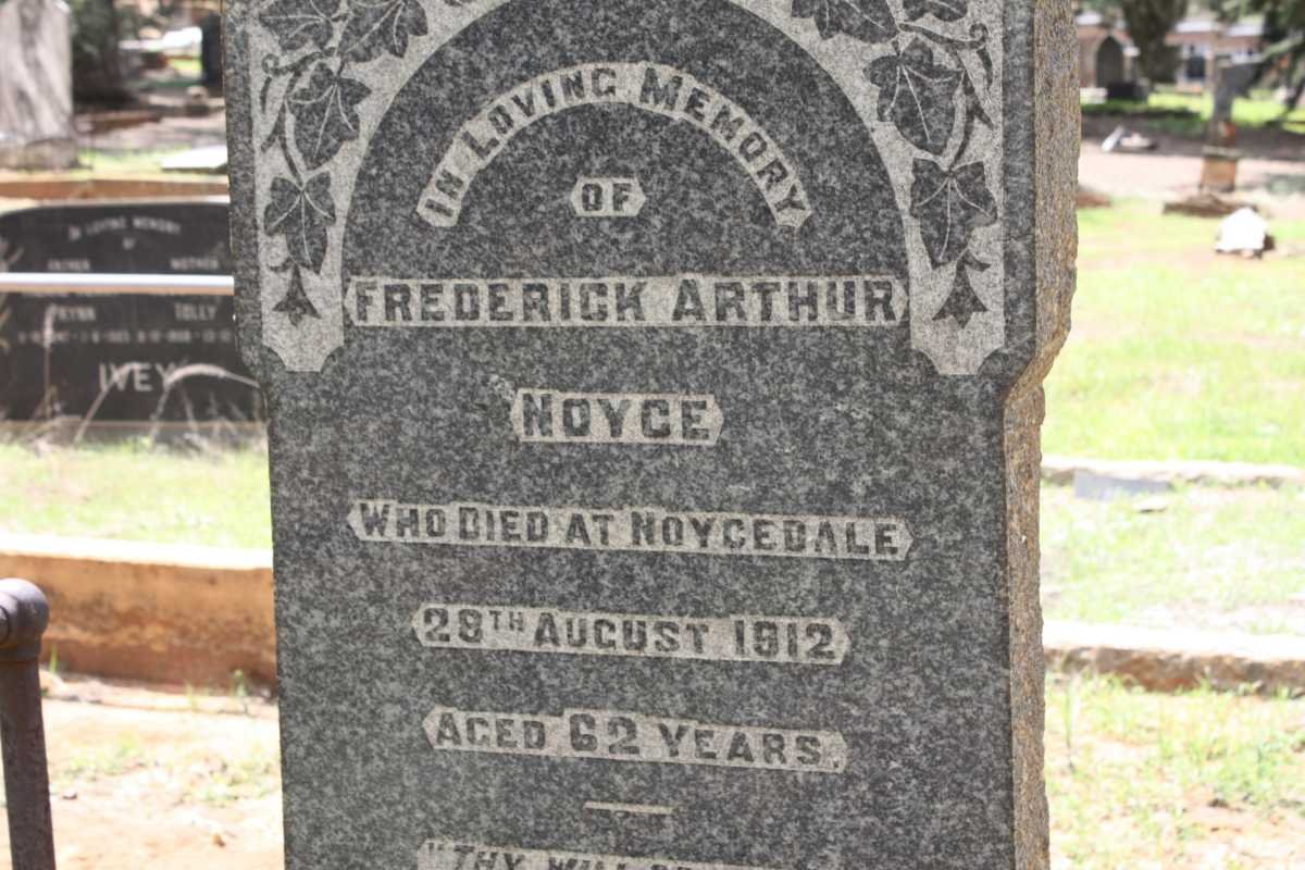 NOYCE Frederick Arthur -1912
