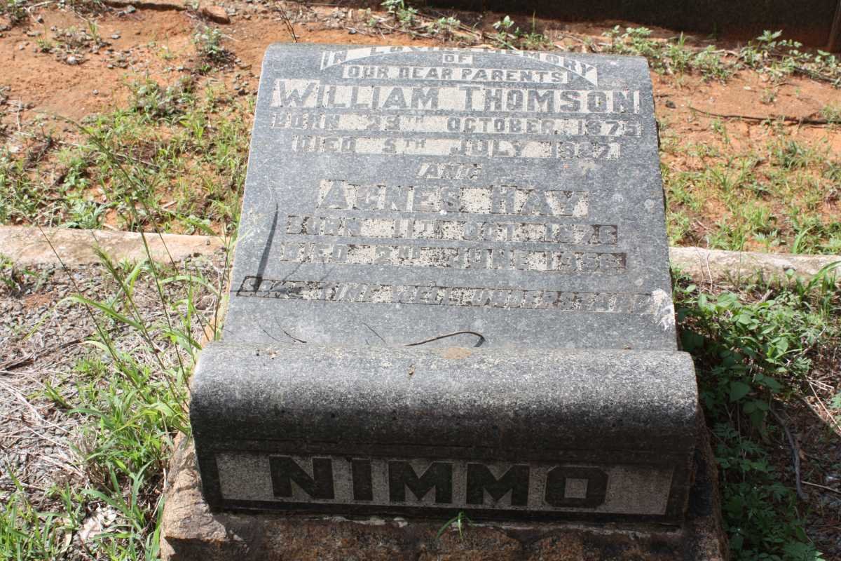 NIMMO William Thompson 1875-1927 &amp; Agnes May 1876-1956