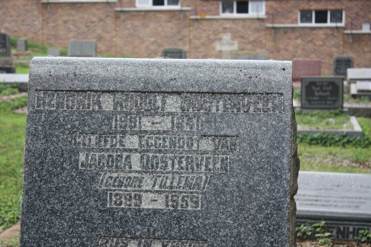 OOSTERVEEN Hendrik Rudolf 1891-1941 &amp; Jacoba TILLEMA 1889-1959