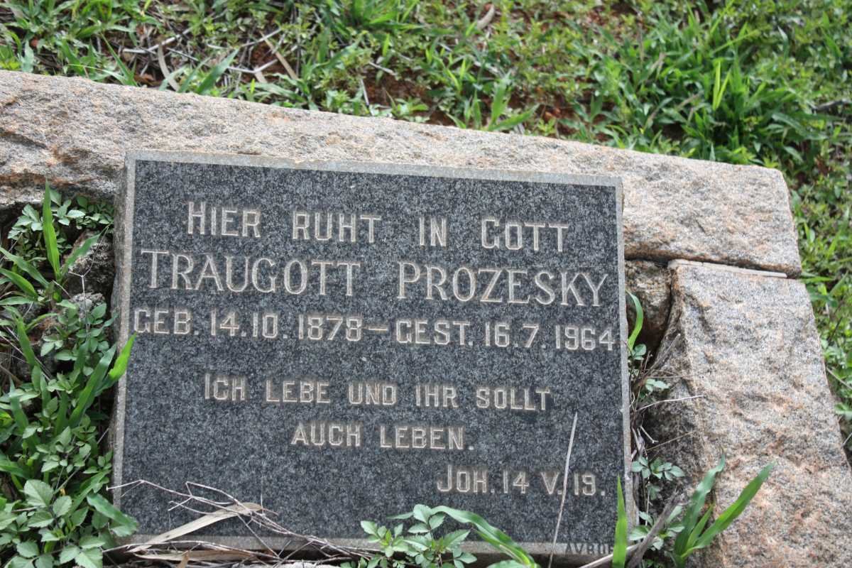 PROZESKY Traugott 1878-1964