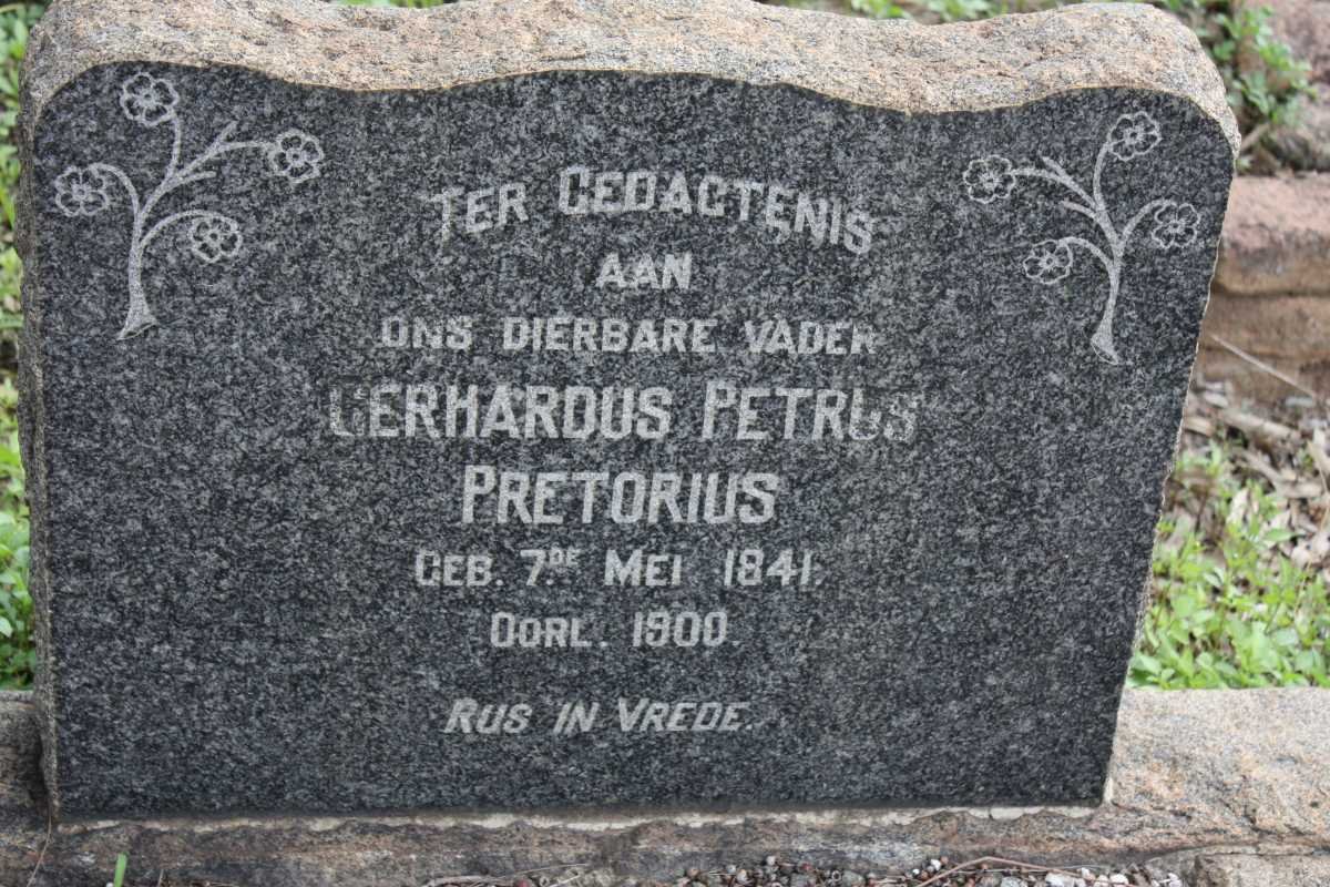 PRETORIUS Gerhardus Petrus 1841-1900