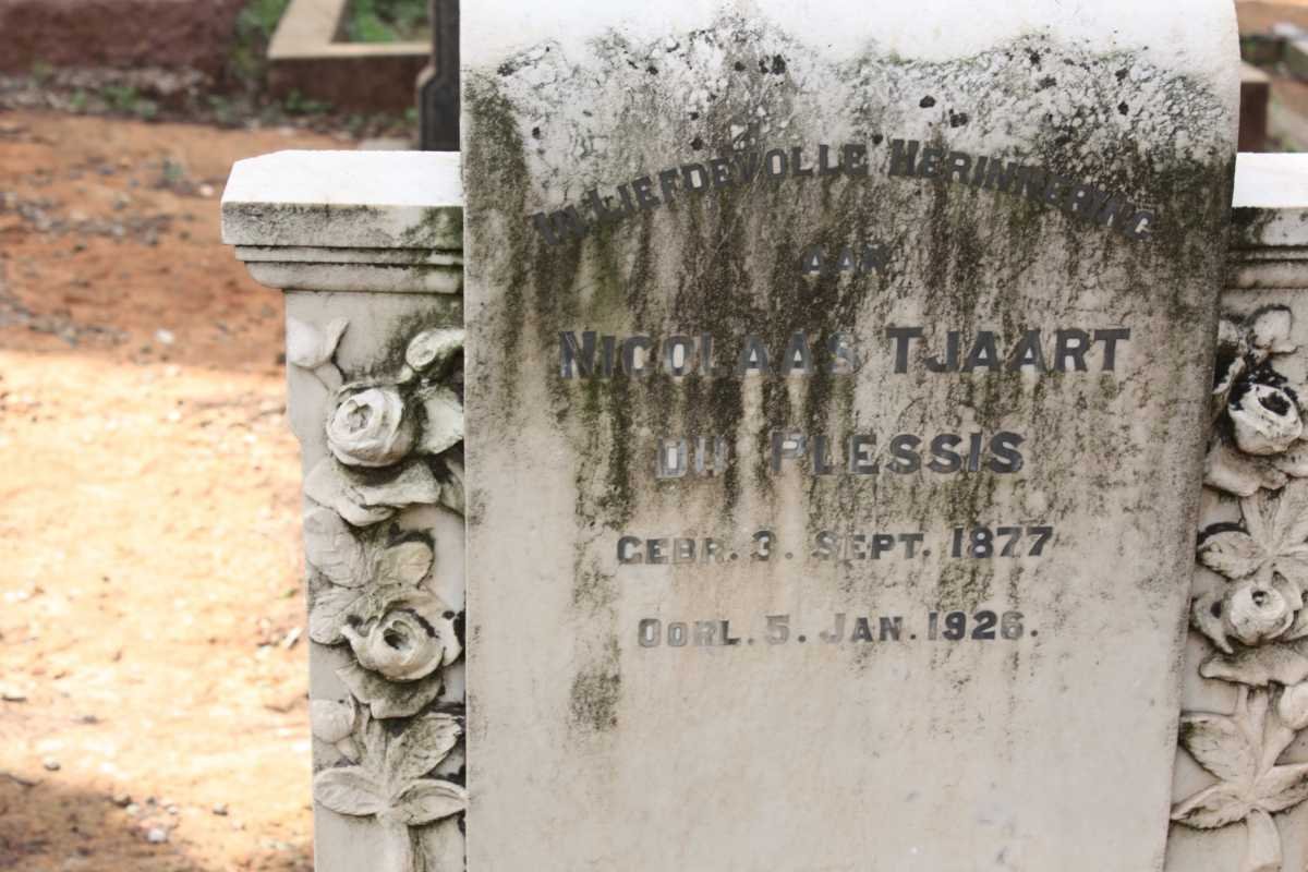 PLESSIS Nicolaas Tjaart, du 1877-1926