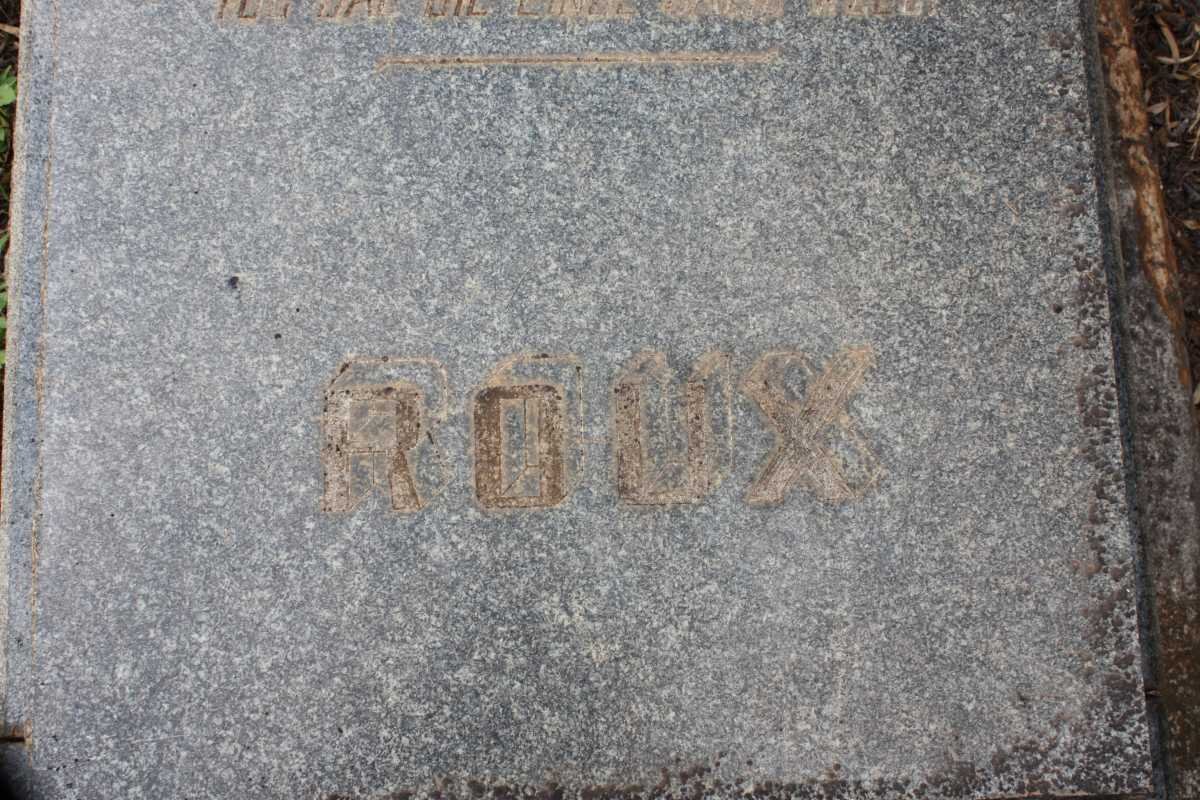ROUX Antonie Petrus 1863-1912 &amp; Susanna Elizabeth Magrietha 1872-1947