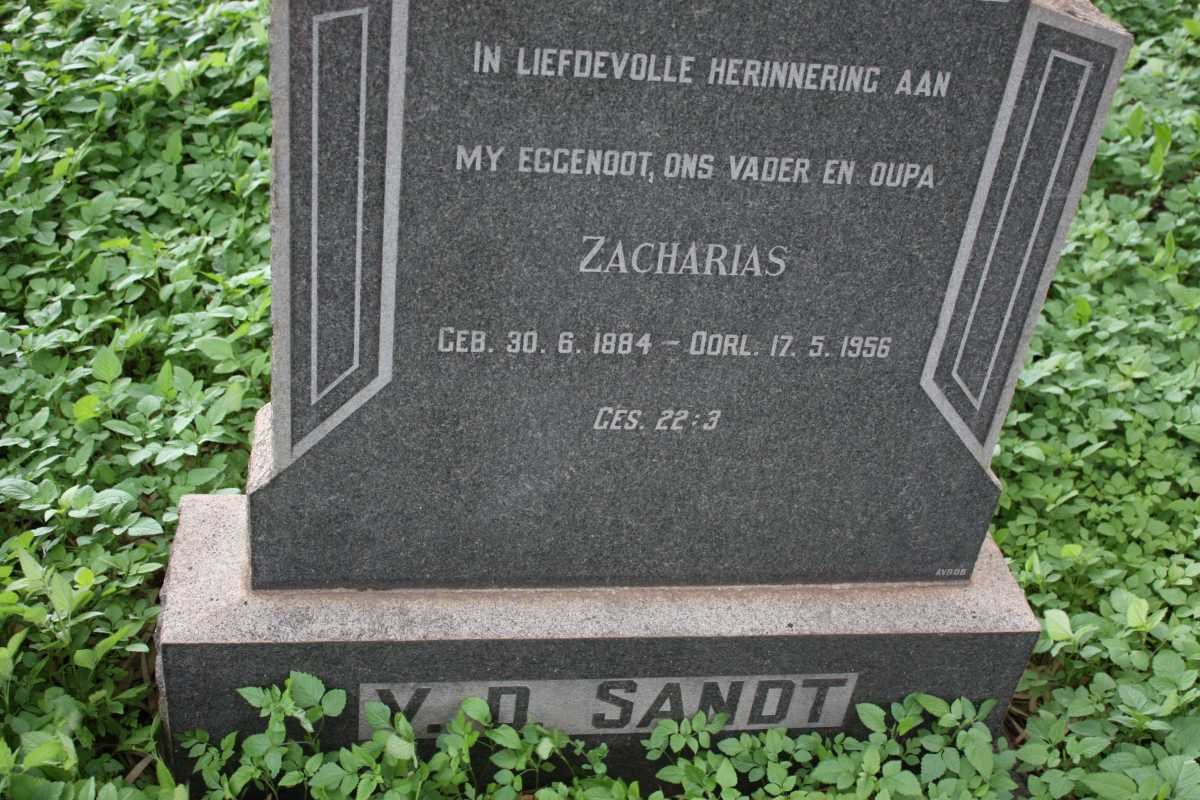 SANDT Zacharias, v.d. 1884-1956