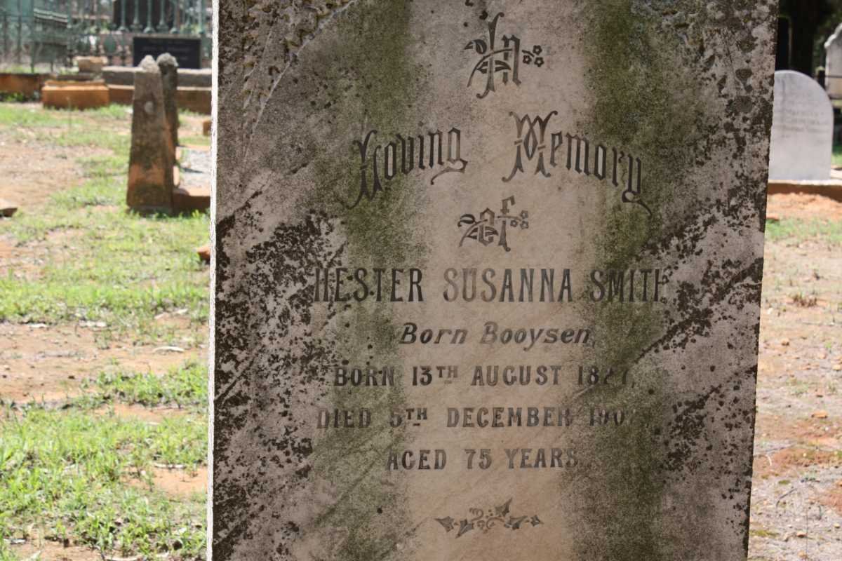 SMITH Hester Susanna nee BOOYSEN 1827-1902 