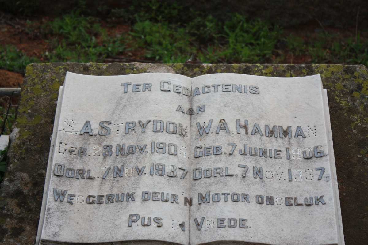 STRYDOM S.A. 1906-1937 :: HAMMAN W.A. 1906-1937