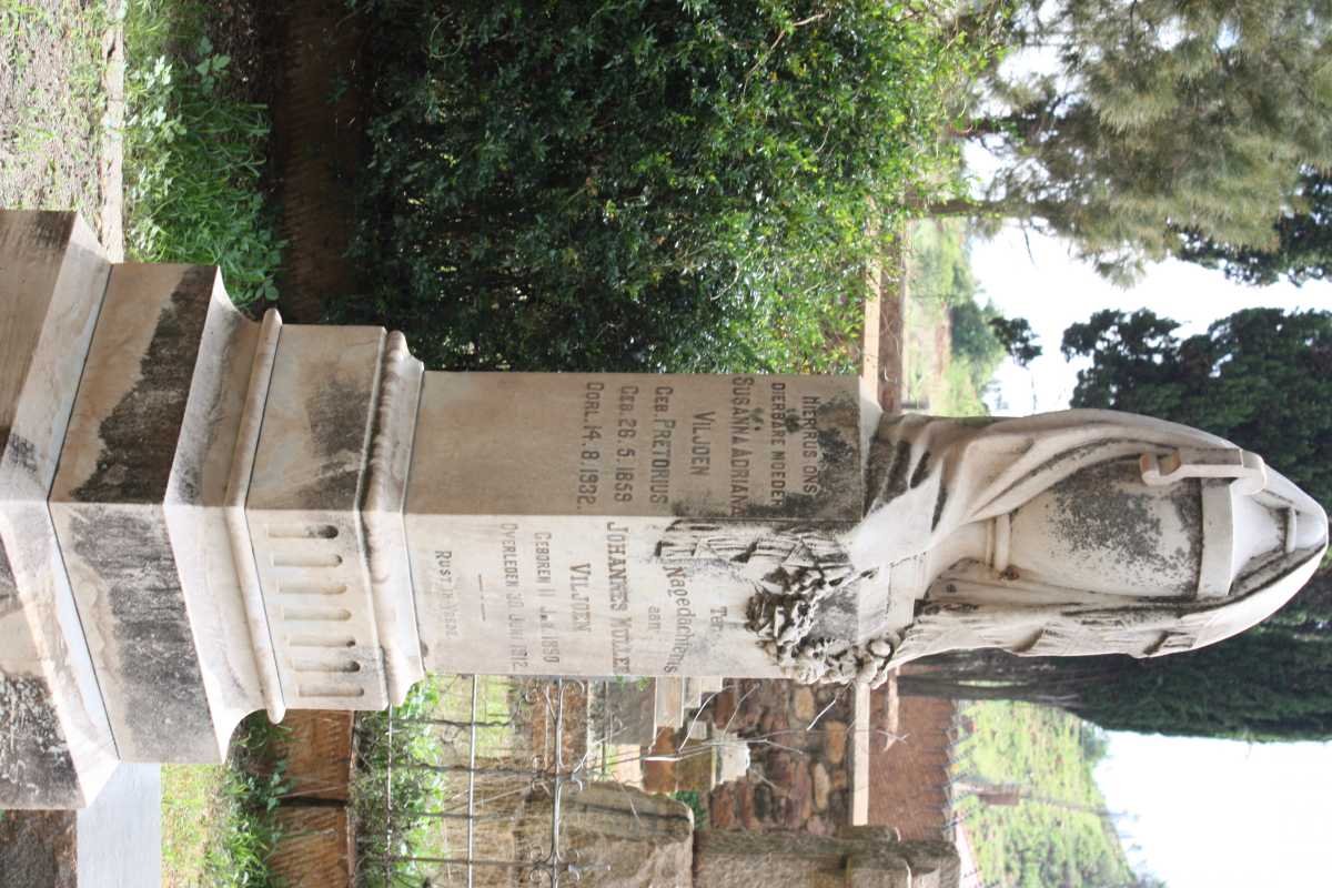 VILJOEN Susanna Adriana nee PRETORIUS 1859-1932 :: VILJOEN Johannes Muller 1890-1912