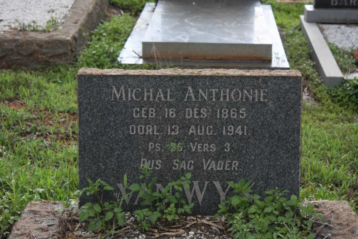 WYK Michal Anthonie, van 1865-1941