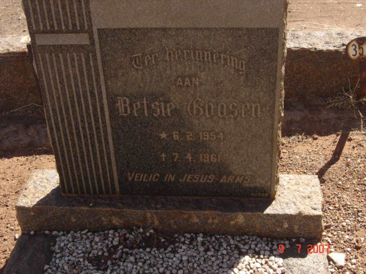 GOOSEN Betsie 1954-1961