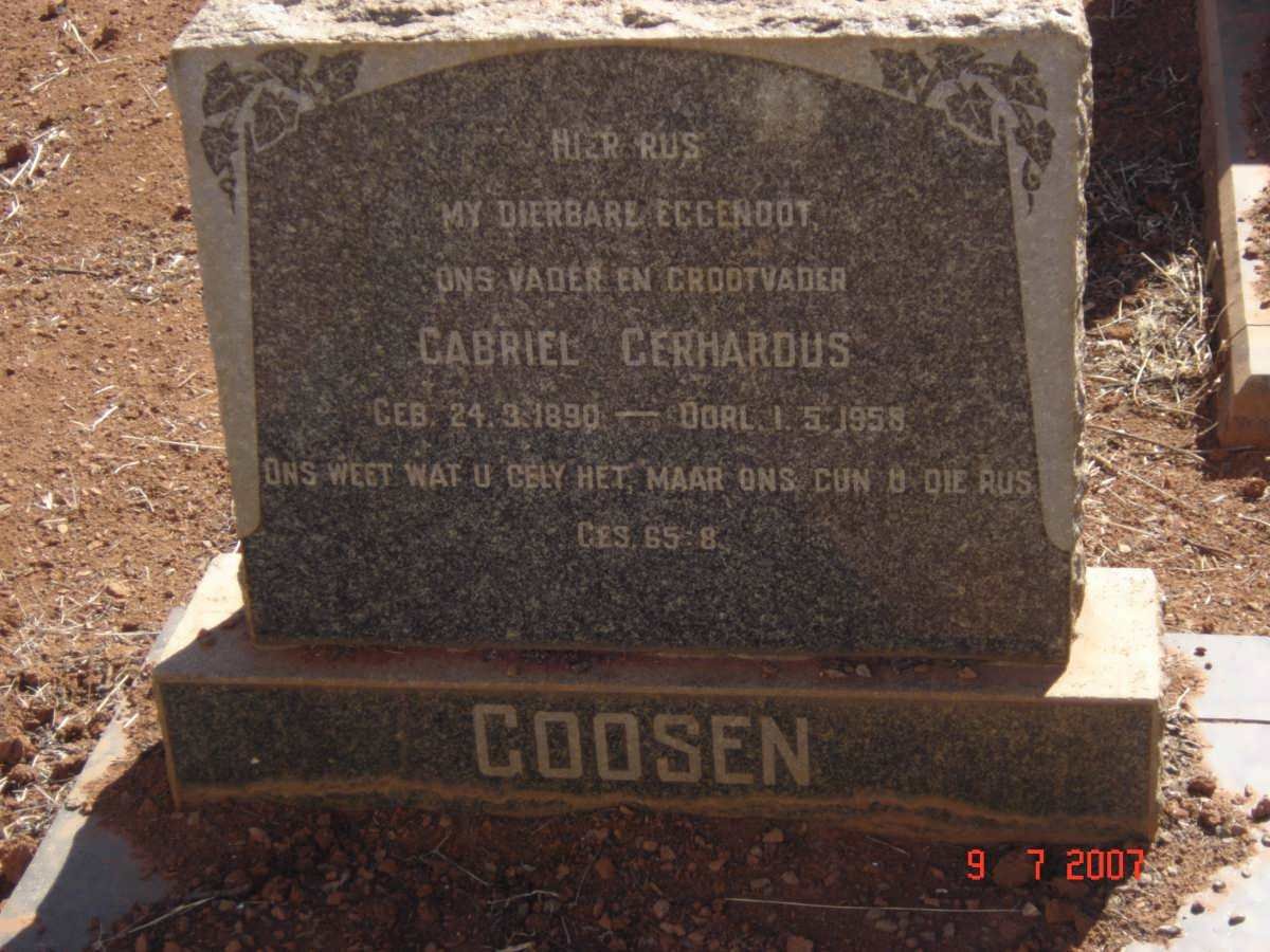GOOSEN Gabriel Gerhardus 1890-1958