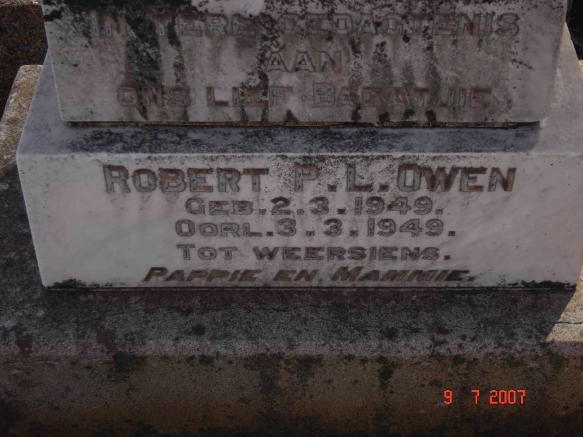 OWEN Robert P.L. 1949-1949