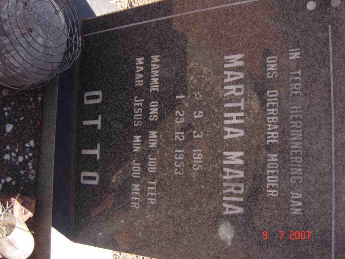OTTO Martha Maria 1915-1953