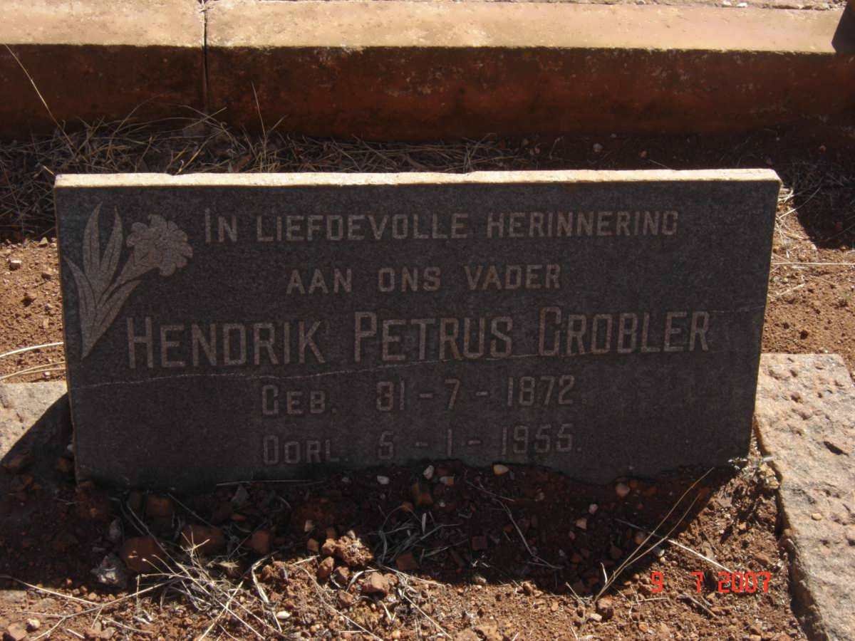 GROBLER Hendrik Petrus 1872-1955