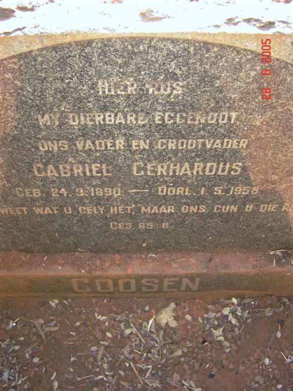 GOOSEN Gabriel Gerhardus 1890-1958