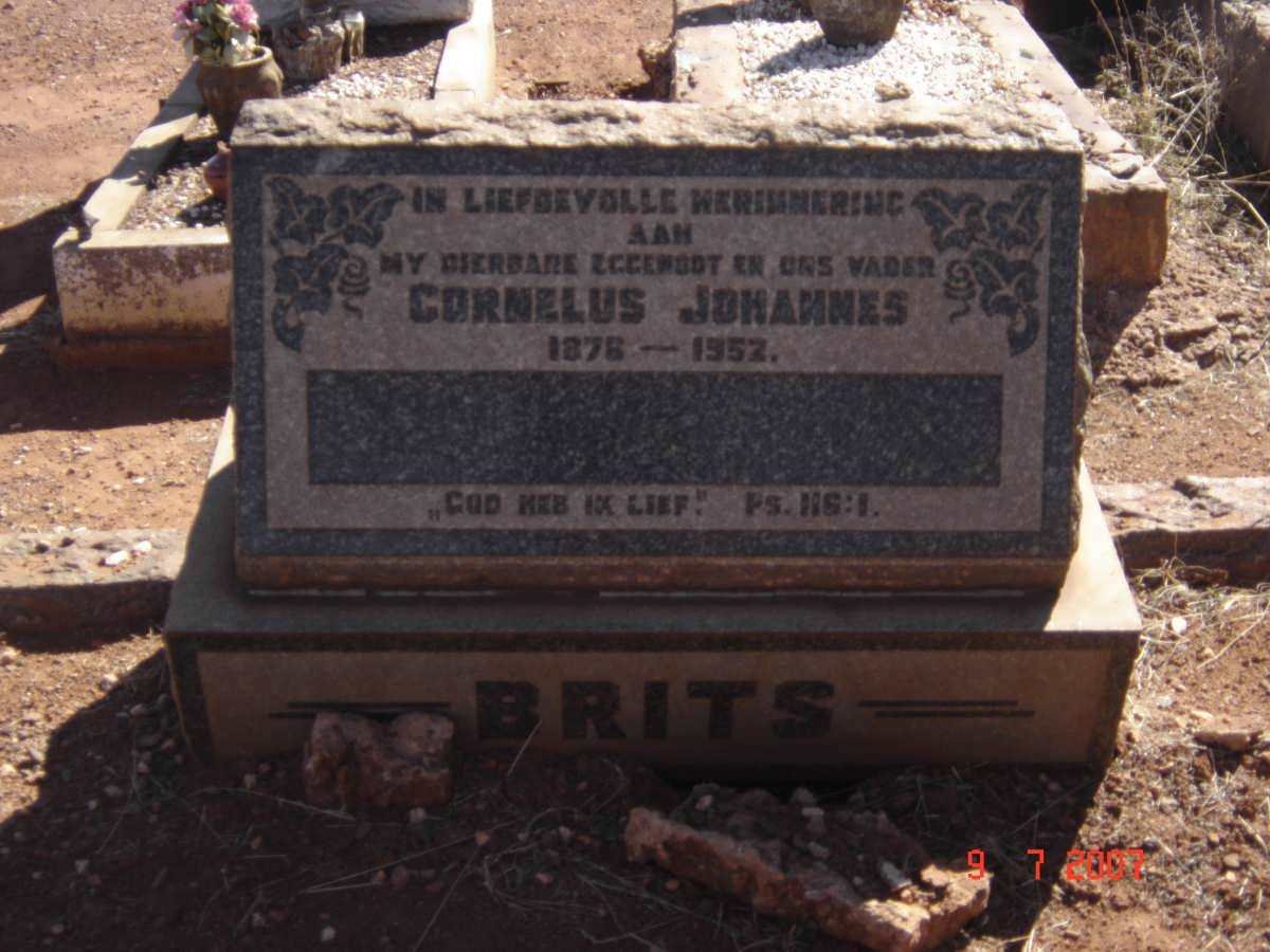 BRITS Cornelius Johannes 1876-1952