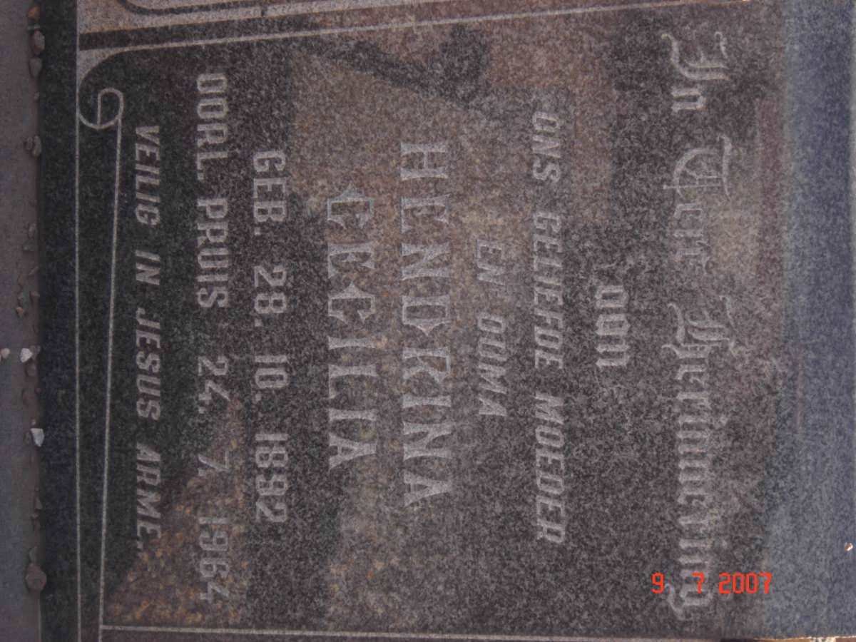 PRUIS Hendrina Cecilia formerly JORDAAN 1892-1964