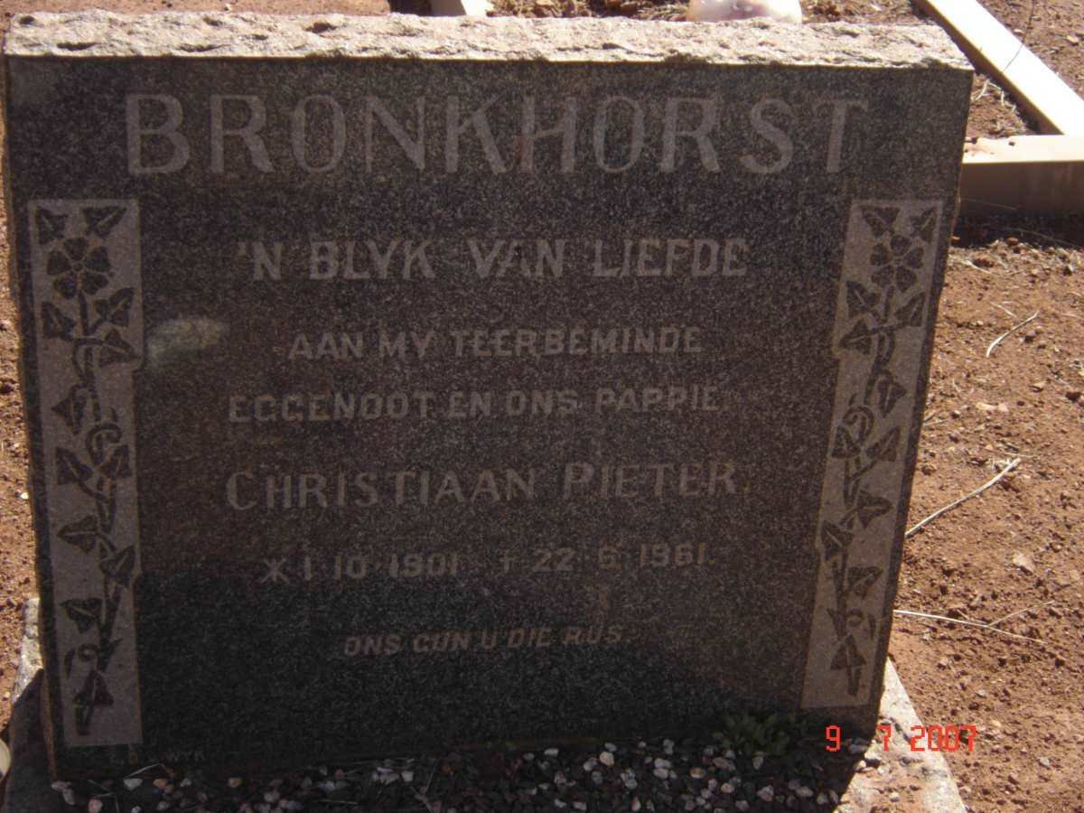 BRONKHORST Christiaan Pieter 1901-1961