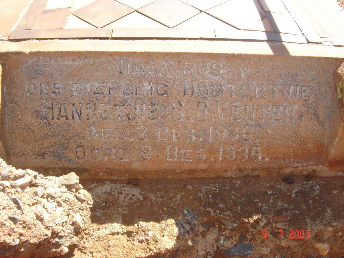 VENTER Hannetjie S.B. 1936-1936