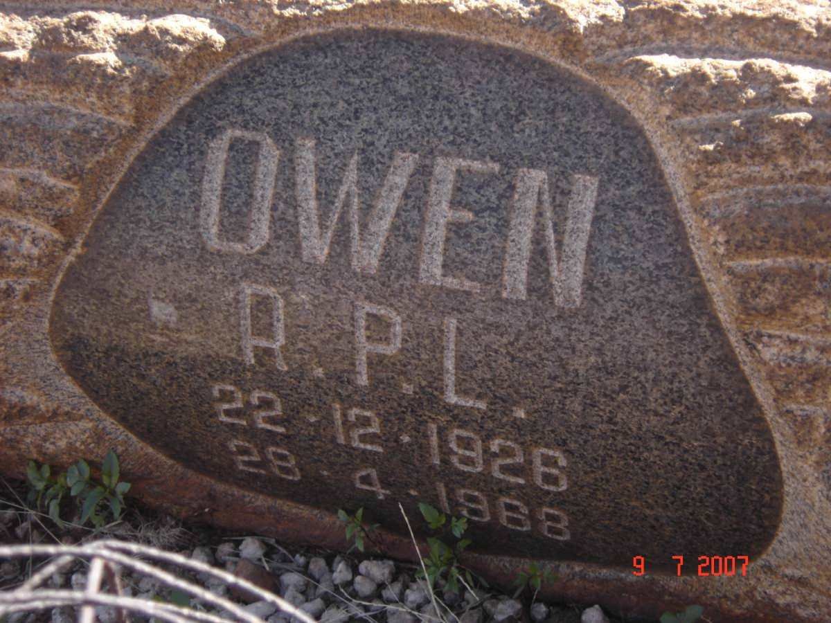 OWEN R.P.L. 1926-1968
