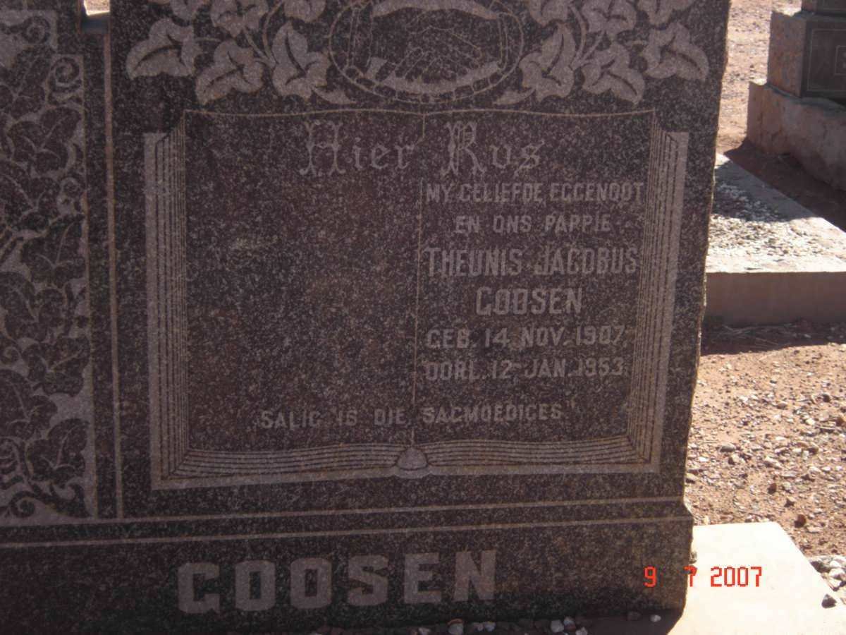GOOSEN Theunis Jacobus 1907-1953