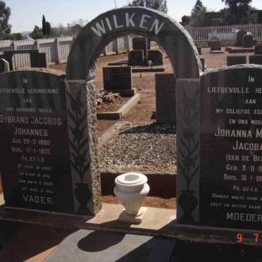 WILKEN Sybrand Jacobus Johannes 1880-1973 &amp; Johanna Maria Jacoba DE BEER 1881-1962