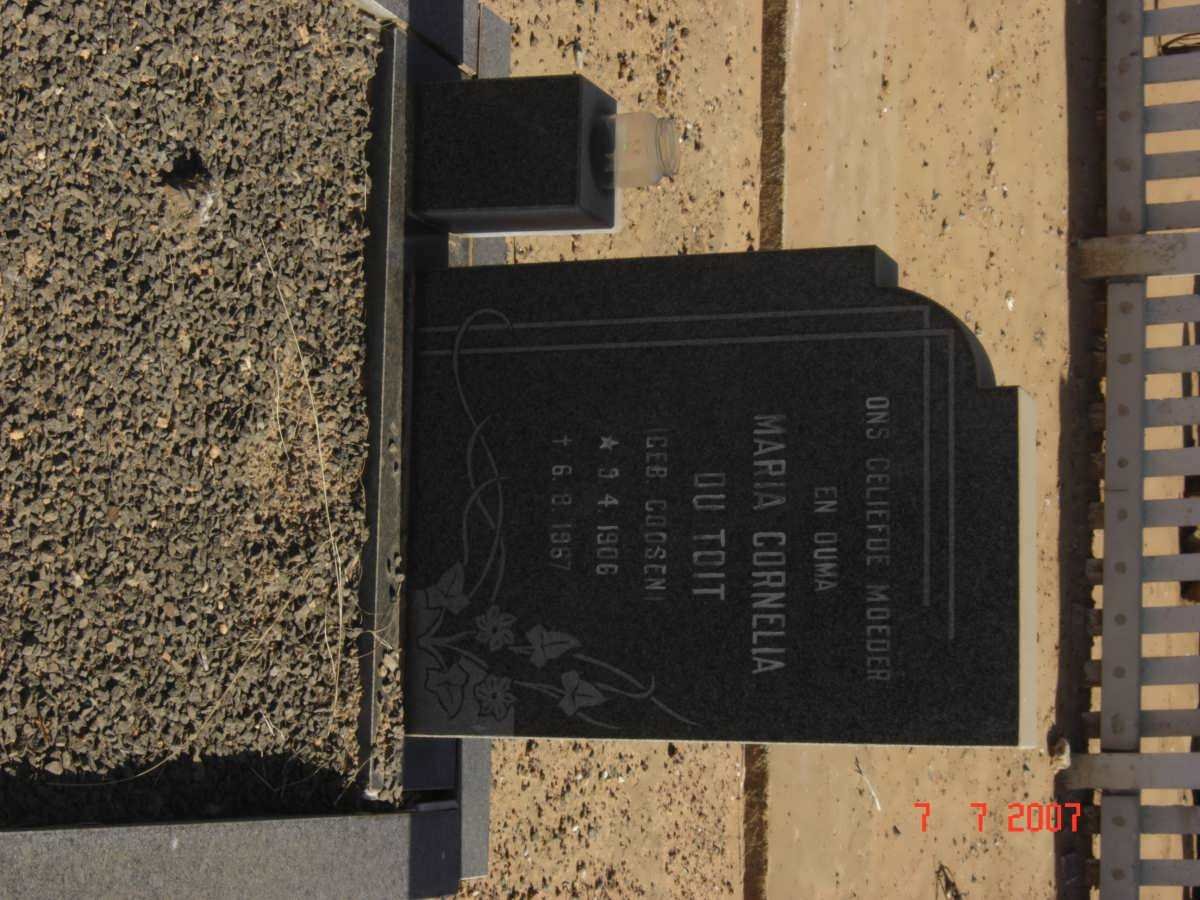 TOIT Maria Cornelia, du nee GOOSEN 1906-1967