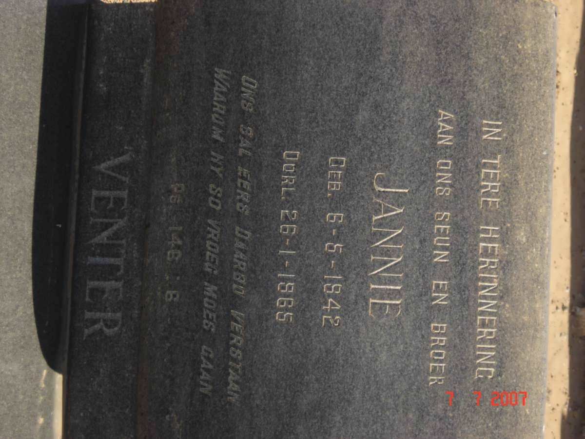 VENTER Jannie 1942-1965