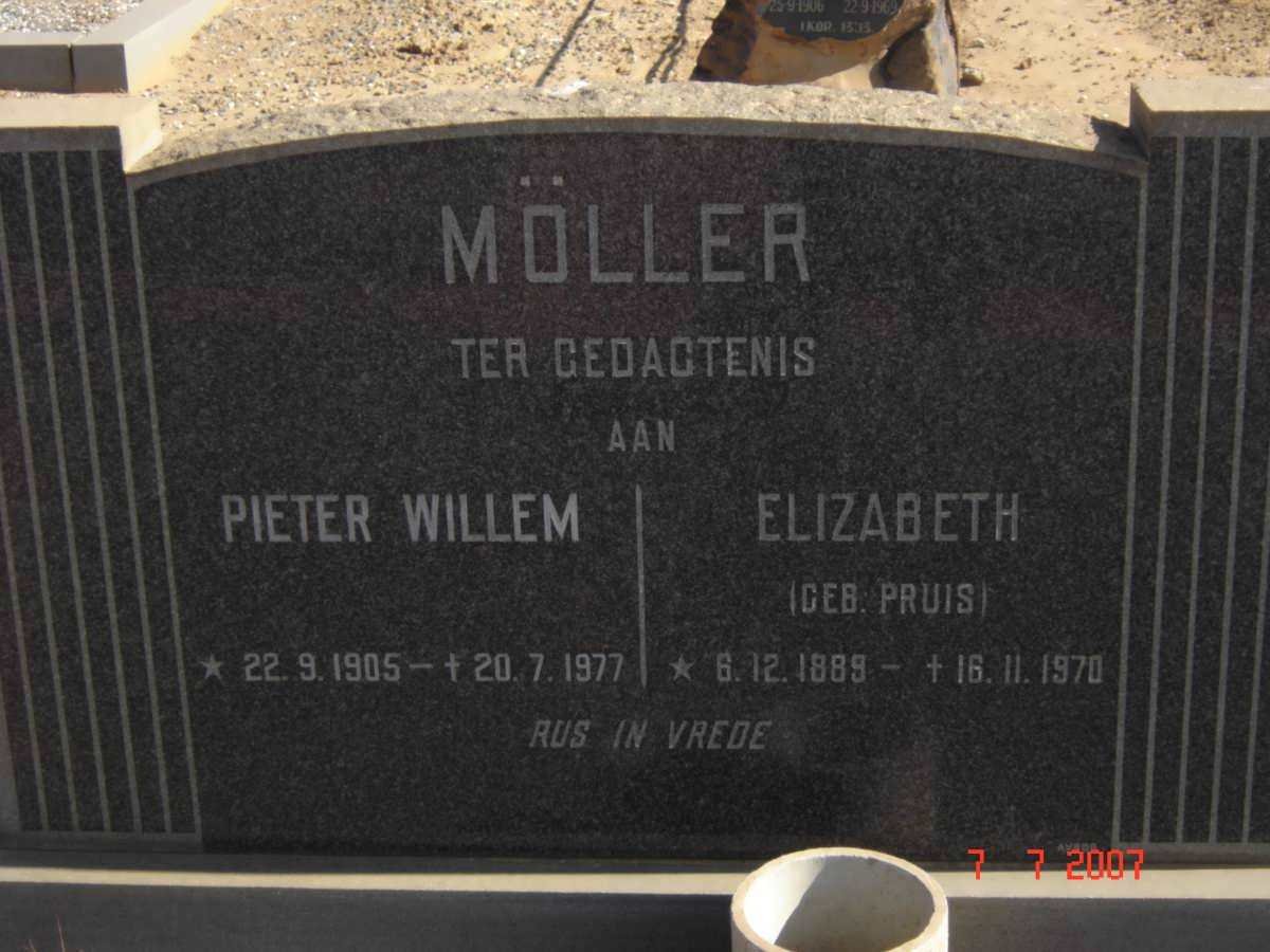 MOLLER Pieter Willem 1905-1977 &amp; Elizabeth PRUIS 1889-1970