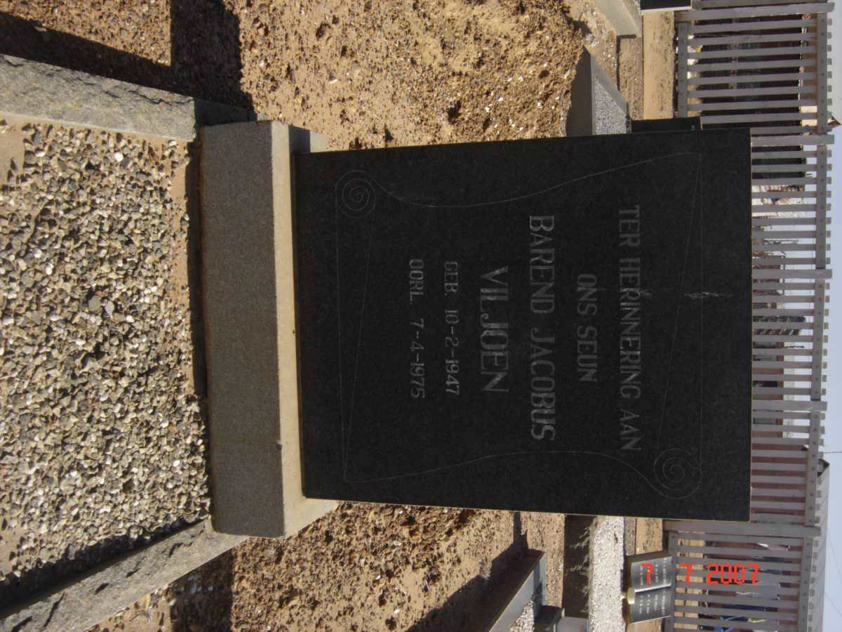 VILJOEN Barend Jacobus 1947-1975