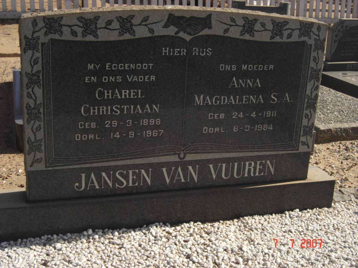 VUUREN Charel Christiaan, Jansen van 1898-1967 &amp; Anna Magdalena S.A. 1911-1984