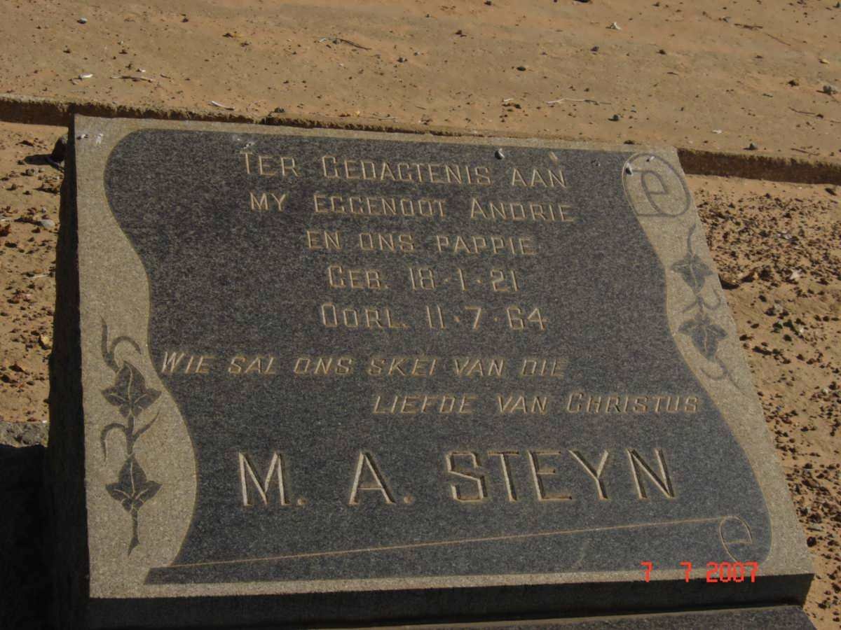 STEYN M.A. 1921-1964